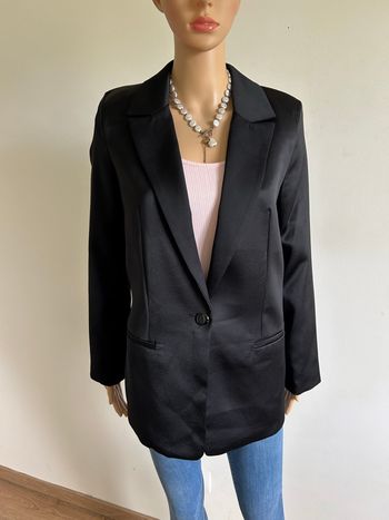 Blazer noir satiné neuf Naf Naf taille 36 (valeur 74€) taille grand