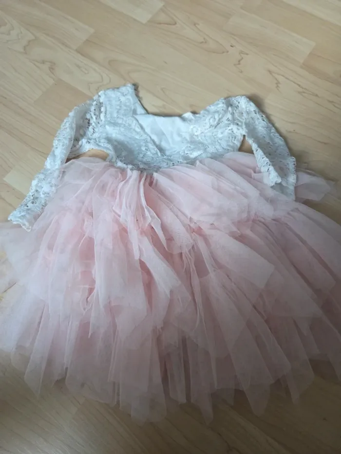 Robe 2ans fille blanc et rose - photo numéro 3