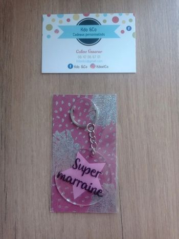 Porte-clé super marraine
