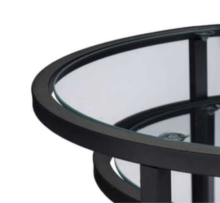 Neuf - Tables Gigognes en verre trempé,noir - photo numéro 3