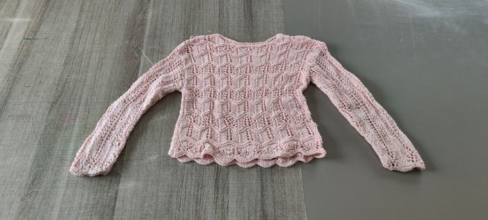 🧶 Pull fille 8 ans – Fait main couleur rose manche longue - photo numéro 4