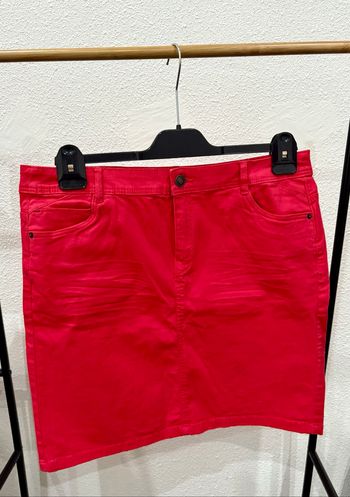 Jupe droite rose unie Camaïeu - Taille 42