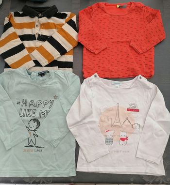 Lot t shirt manche longue 23-24 mois