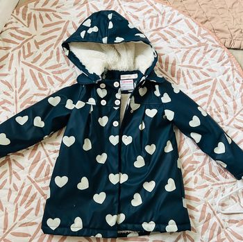 Veste imperméable fille cœur
