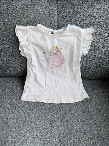 T shirt manches courtes rosé Zara