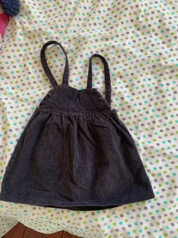 Robe velours grise