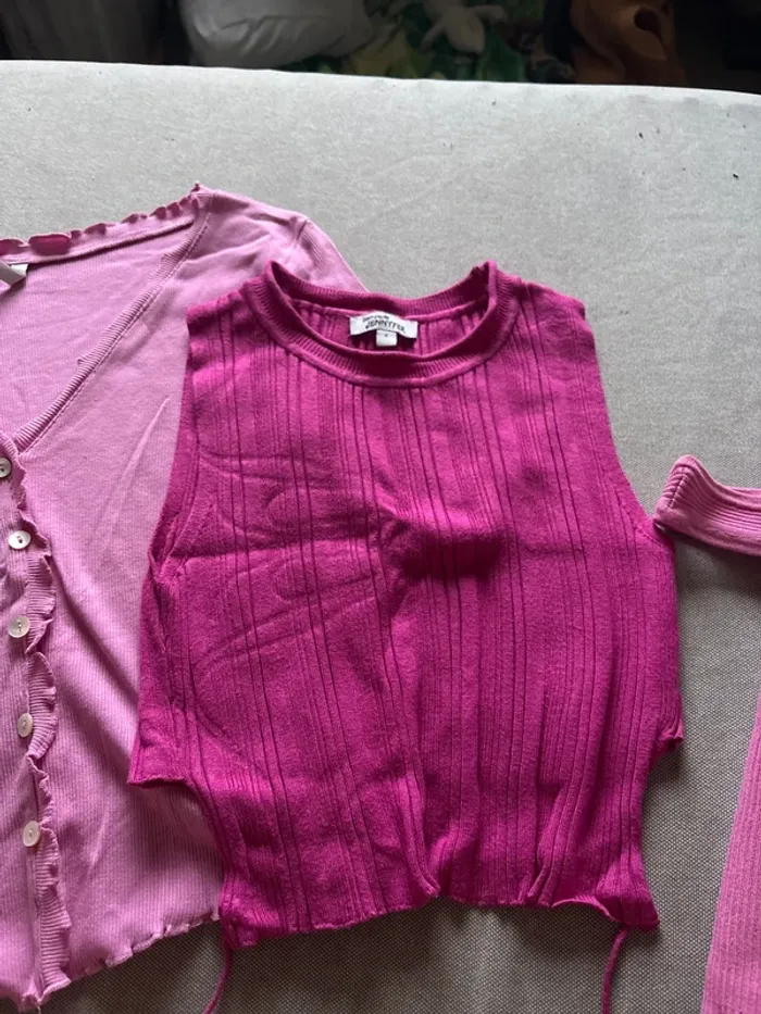 Lot de 3 haut rose femme - photo numéro 4