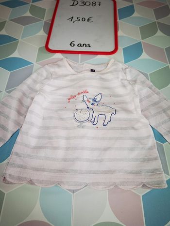 D3087 - tee-shirt fille 6 ans
