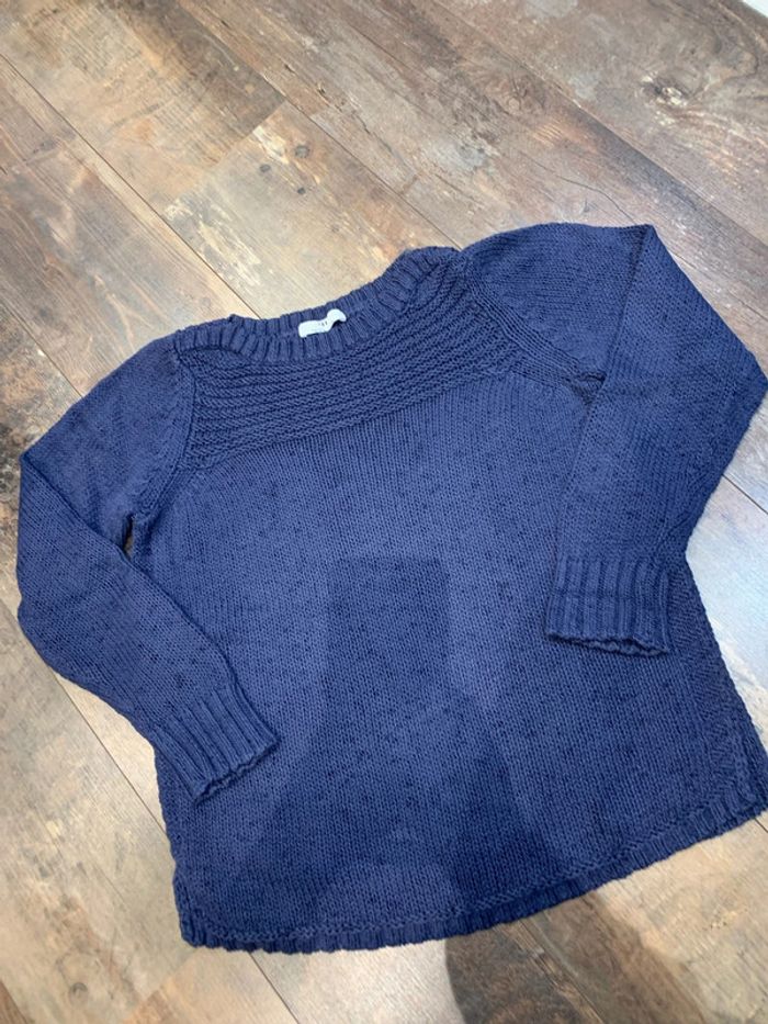 Pull bleu 85% coton - photo numéro 2