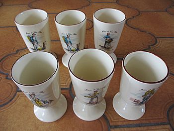 Lot de 6 mazagrans « Métiers du Vieux Paris »