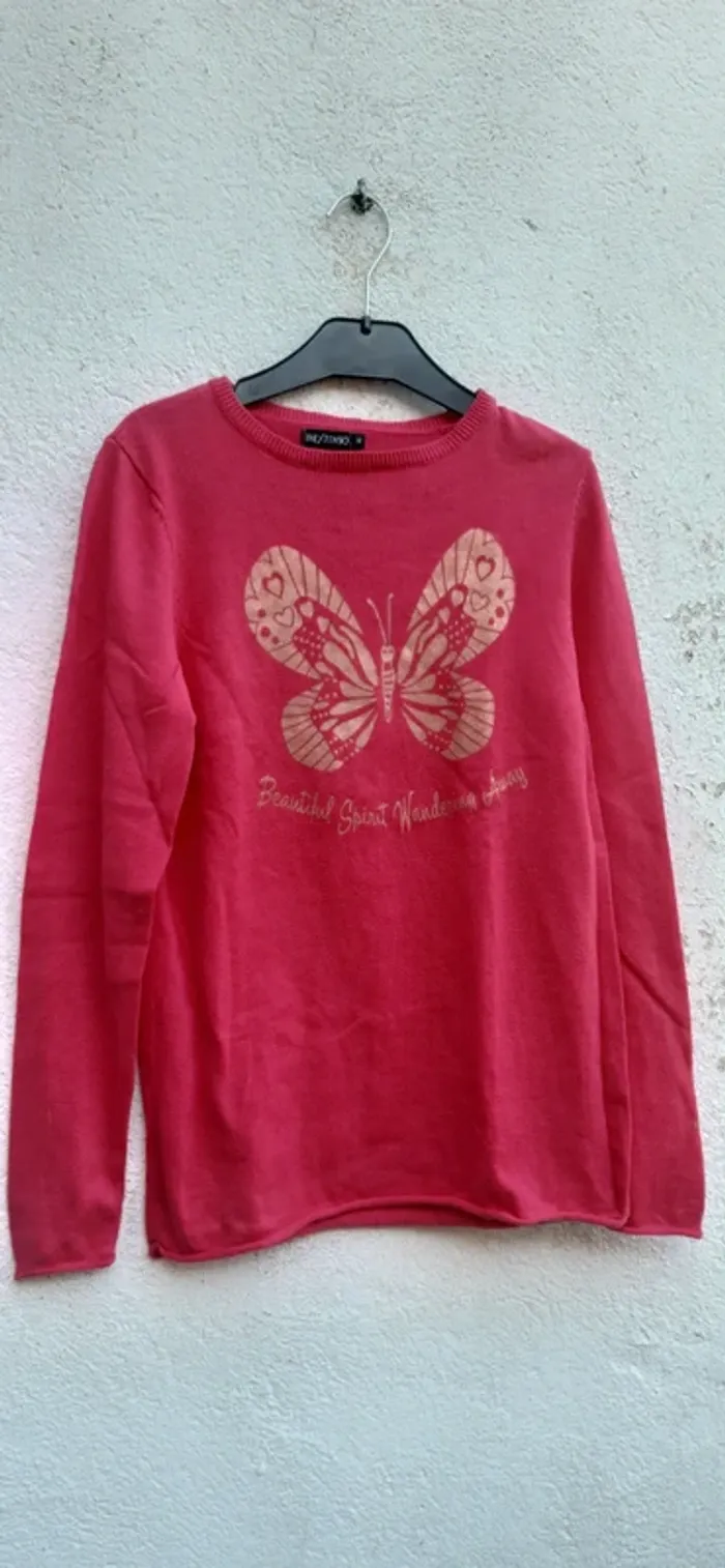 Robe ou pull long papillon manches longues 14 ans - photo numéro 2