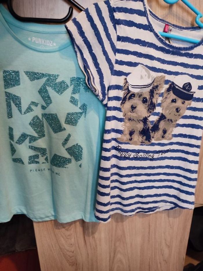 #kytie6ansfille. Lot de 2 Tee shirt manche courte taille 6 ans