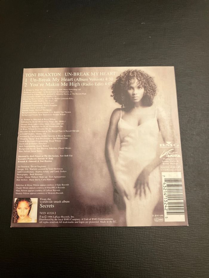 CD. Toni Braxton. Un-Break my Heart. - photo numéro 2