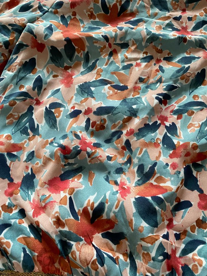 Veste d’été bleu à motif fleur rouge Emma Ella tS - photo numéro 9