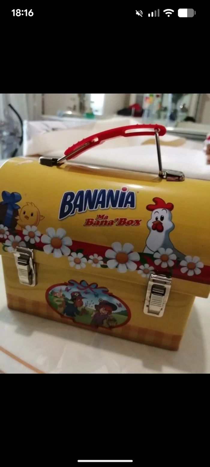 Magnifique valisette  métallique vintage Banania.