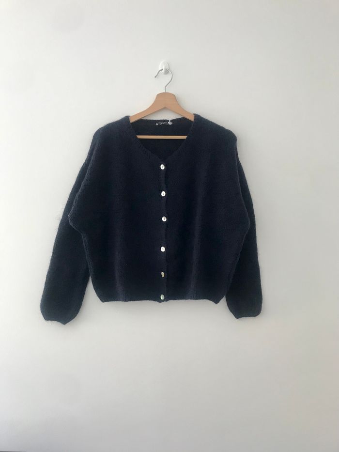 Gilet / cardigan Bleu Marine - photo numéro 2