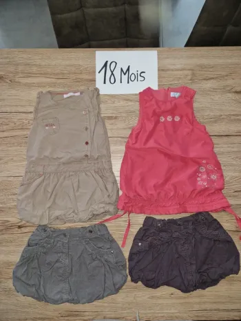 Ensemble robe et jupe fille 18 mois