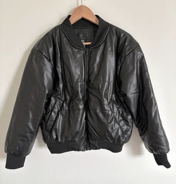 Bomber matelassé effet cuir