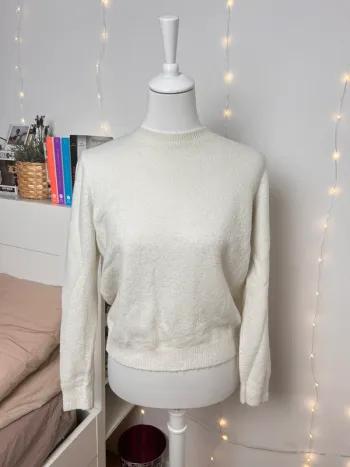 pull blanc BZB col rond taille M