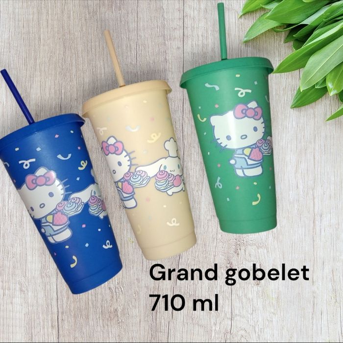 Grand gobelet à paille hello kitty - photo numéro 2
