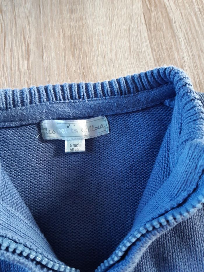 Gilet bleu 6 mois - photo numéro 3