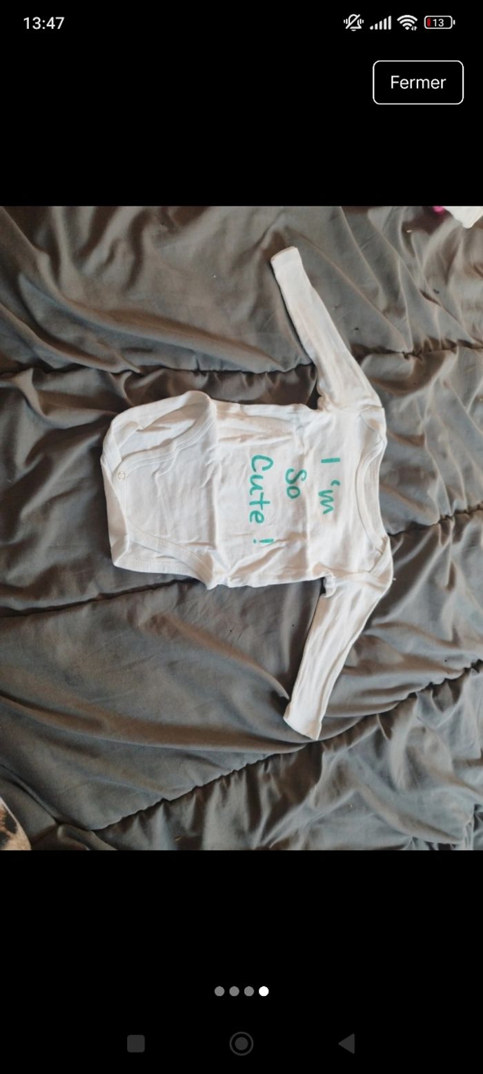 Bodies manche longue bébé taille 6 mois - photo numéro 4