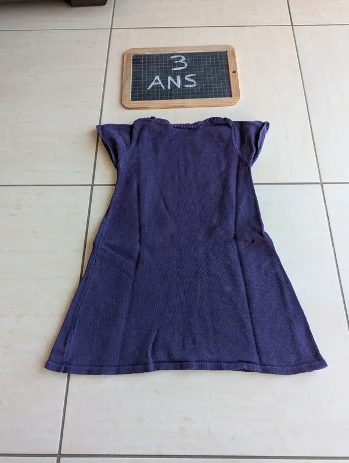 Robe pull chaude violette Aristochats Disney 3 ans - photo numéro 4