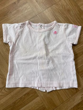 T-shirt à manches courtes rose 3 mois Alphabet