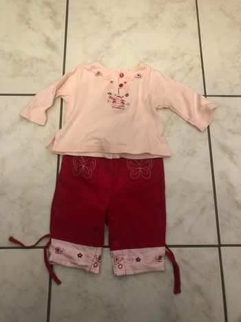 Ensemble tee shirt ML et pantalon doublé