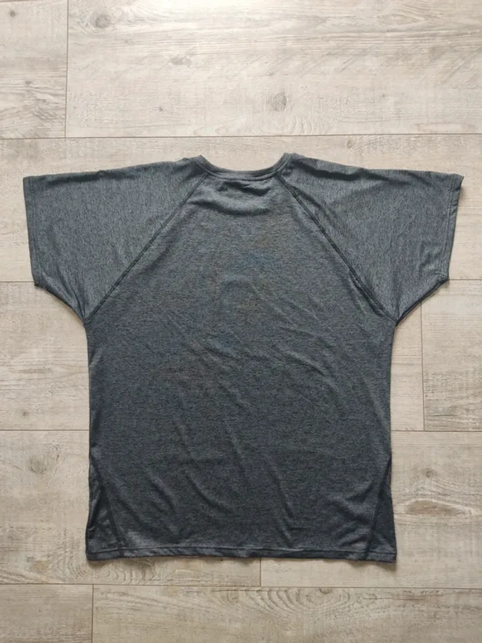 Tee-shirt sport manches courtes gris chiné taille XXL Zeeman - photo numéro 2