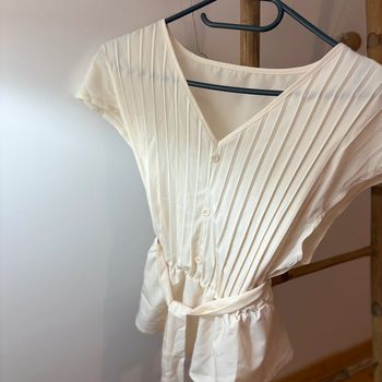 Blouse plissé à col V
