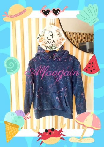 Sweat à capuche licornes next 9ans