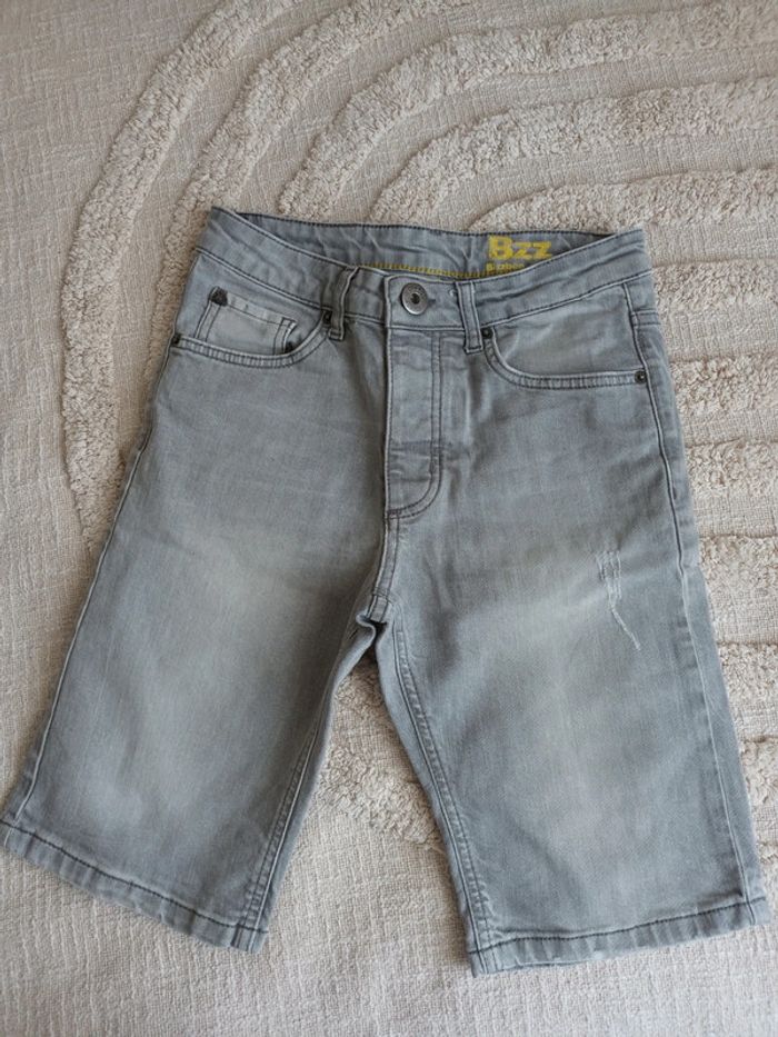 Short bermuda en jean gris Bizzbee 12 ans