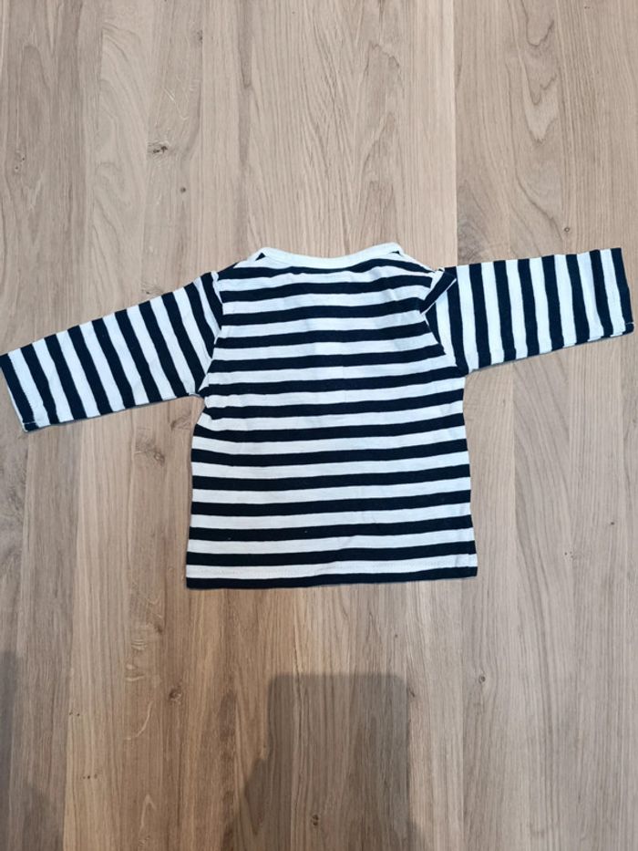 Tee-shirt rayé manches longues Kiabi 3 mois - photo numéro 4