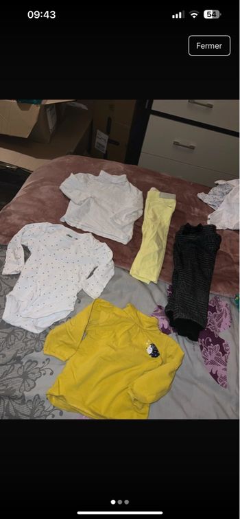 Lot (1 bodies, 2 sous pull, 2 pantalons) taille 18 mois