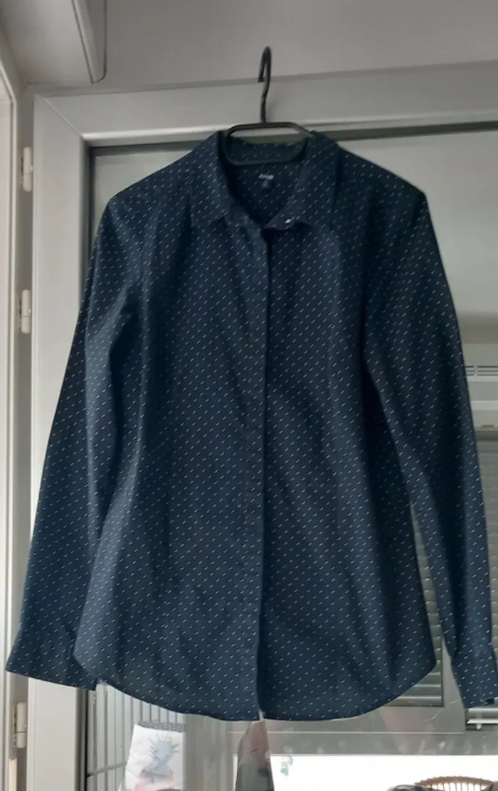 Chemise femme bleue marine - photo numéro 2