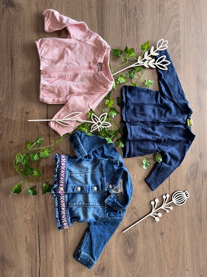 Gilets et veste en jeans