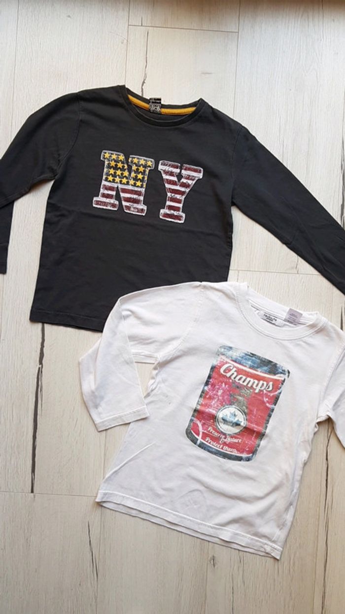 Lot de 2 tee shirts manches longues garçon 6ans