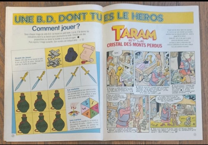 Ancien journal de Mickey Taram bd jeu dont tu es le héros N°1781 de 1986 vintage - photo numéro 2