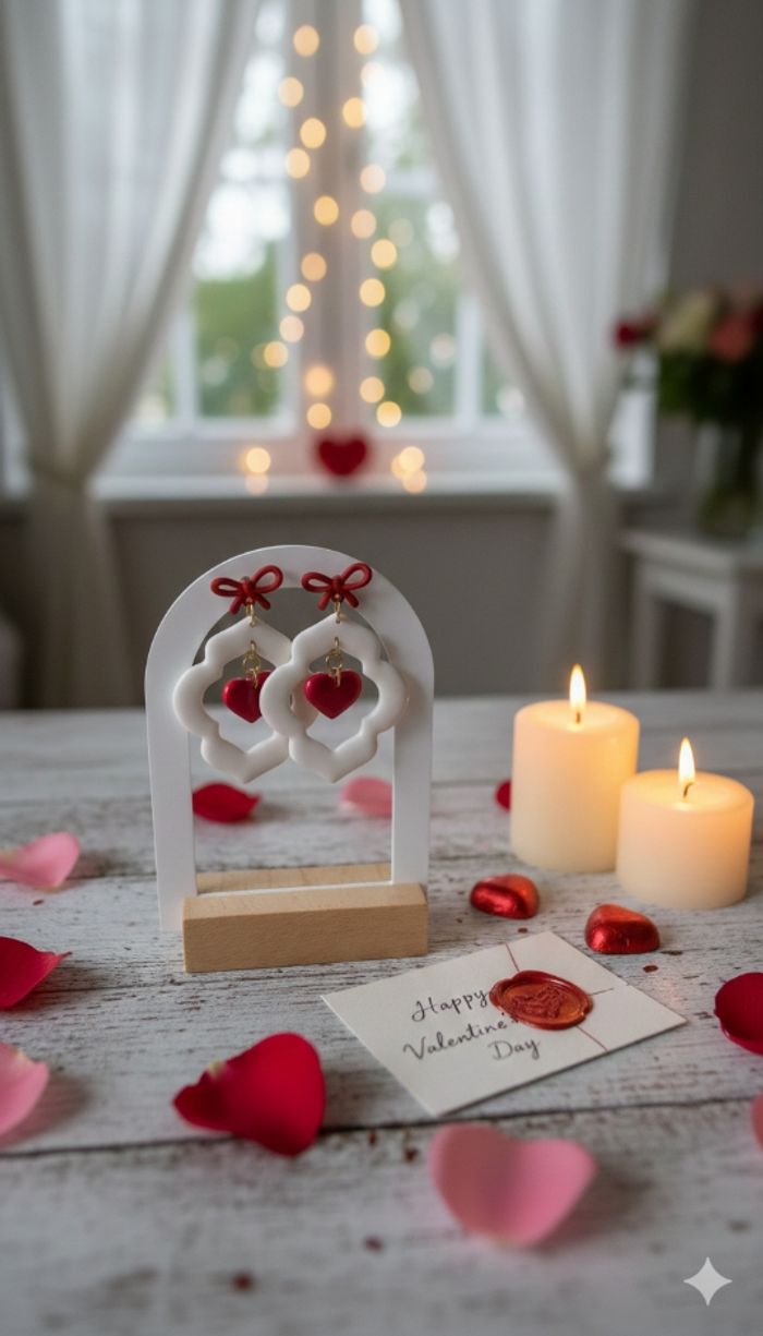 Boucles d'oreilles st valentin