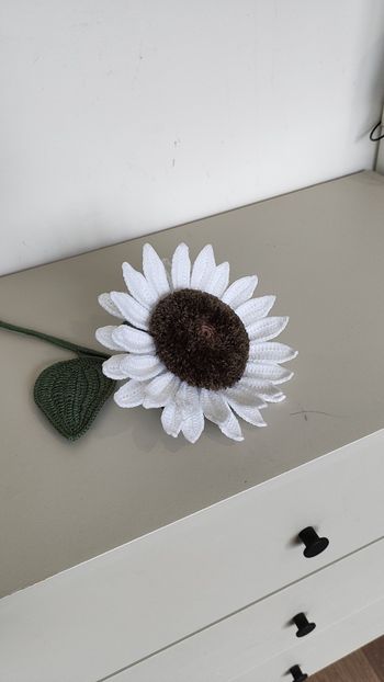 Fleur tournesol crochet