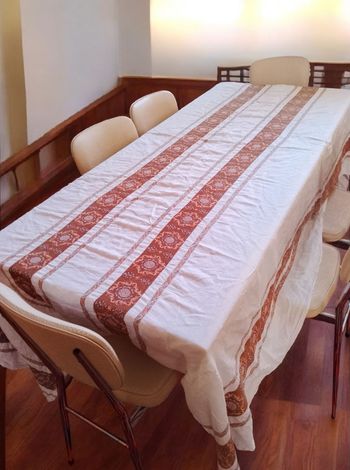 Grande nappe brodée rétro vintage 70's