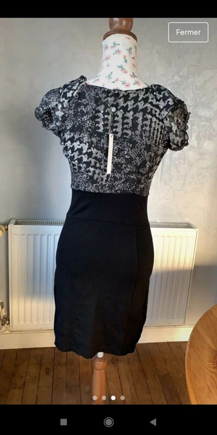 Robe chic 38 breal imprimée et noire - photo numéro 3