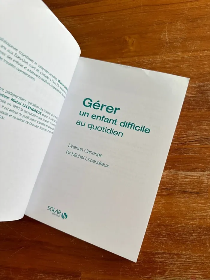 Livre gérer un enfant difficile au quotidien - photo numéro 5