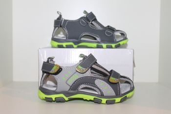 belle sandales nus pieds grise et verte 29