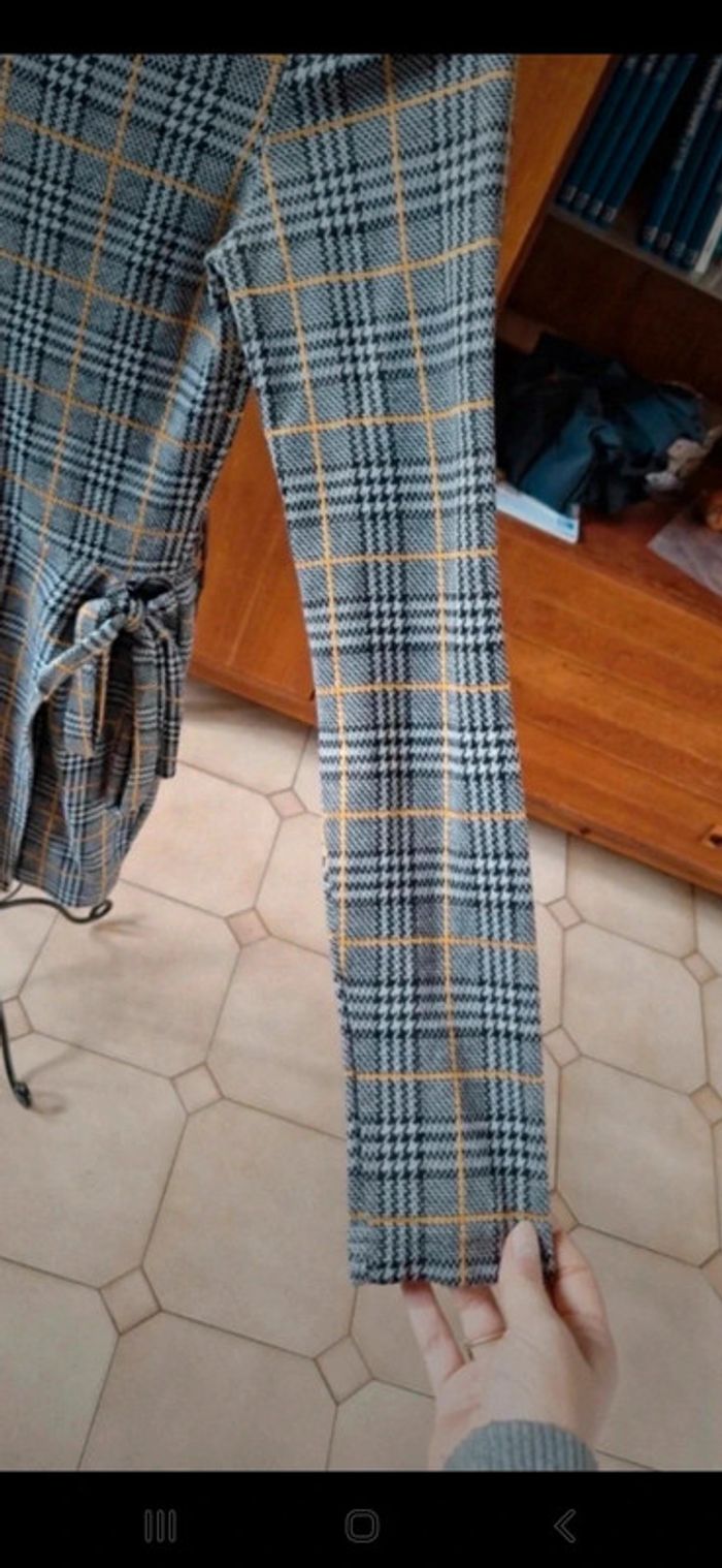Combishort manches longues à carreaux Jennyfer taille S 👻 - photo numéro 4