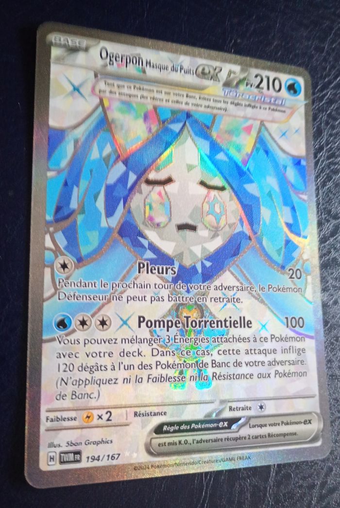 Carte pokémon OGERPON Ex masque du puits 194/167 🇫🇷 - photo numéro 3