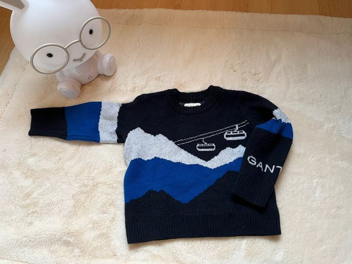 pull chaud motif montagne - Gant 2 ans (24 mois) - bleu