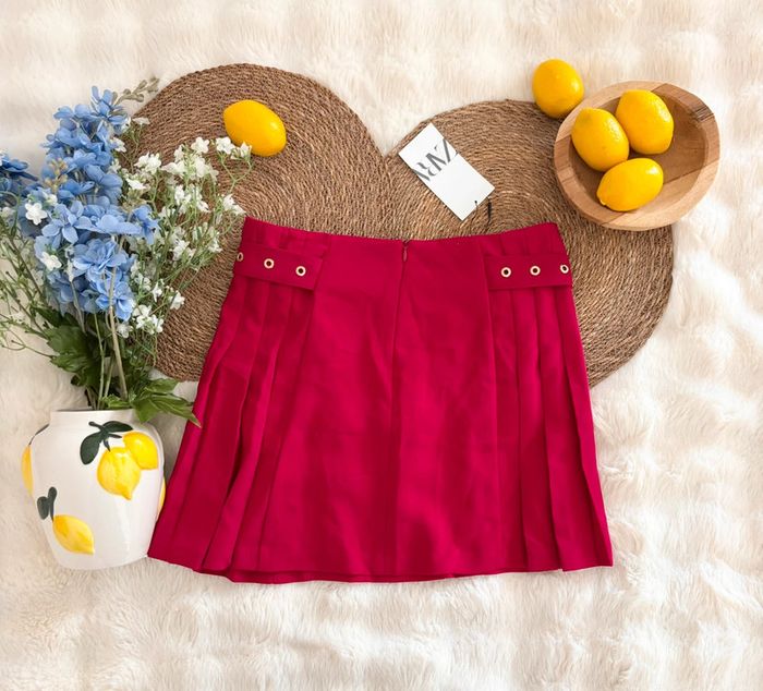 Jupe fuchsia Zara taille M plissée - photo numéro 5