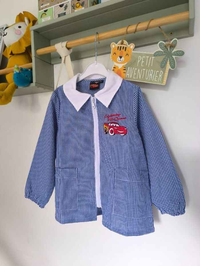 Tablier blouse vichy cars